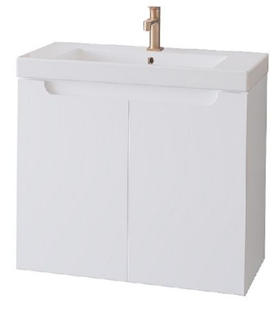 ATRIA Мебел за баня 60 см с две врати - Бял гланц