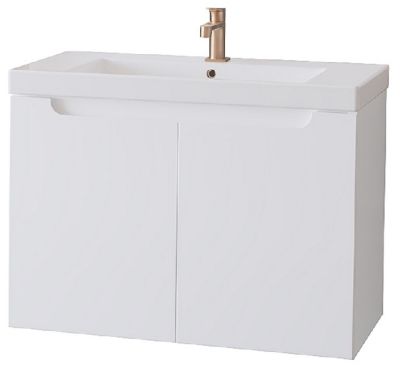 ATRIA мебел за баня 80 см с две врати бял гланц