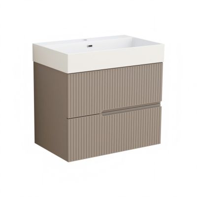 Eloria PVC мебел за баня с умивалник, цвят тъмнокафяв