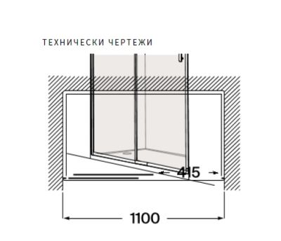 Roca Victoria Plus L2-E Параван за душ 110см Хром