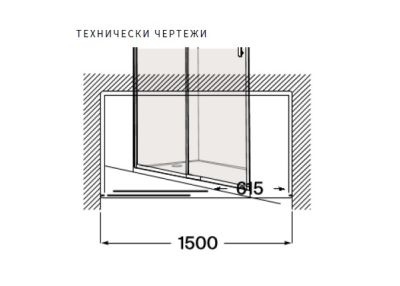 Roca Victoria Plus L2-E Параван за душ 150см Хром