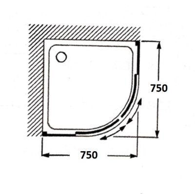 Roca Victoria Plus MR - Параван за ъглово душ корито с 2 плъзгащи врати + 2 фиксирани панела R375 Хром   
