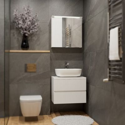 PVC Страйп Долен шкаф за баня 60см