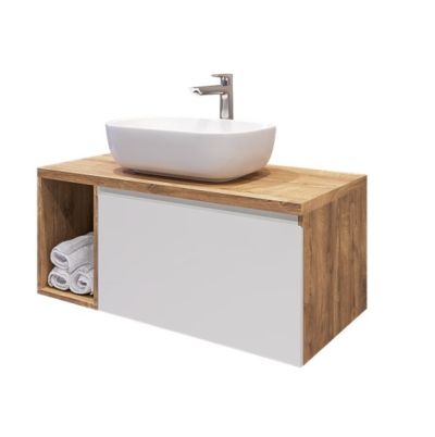 PVC Касаи долен шкаф за баня 90см