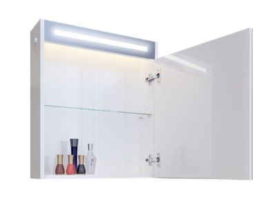 PVC Етоша горен шкаф огледало с LED осветление 53см