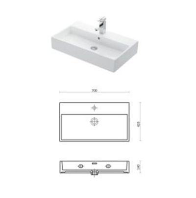 PVC Комплект шкафове за баня Серенгети 70см