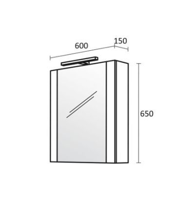 PVC Комплект шкафове за баня Хюстън 2   60 см