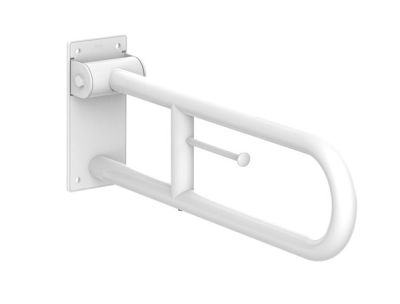 ACCESS Comfort Pro сгъваема опорна дръжка с поставка за тоалетна хартия Бял 60см