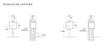 ROCA SPECIFIC Sentronic Електронен флуксор за писоар Мат