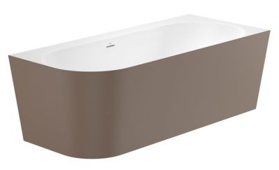ROCA RAINA Ъглова вана от Stonex® дясна 1800 x 800 Включва click-clack клапа и сифон КАФЕ 