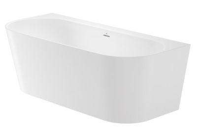 ROCA RAINA Долепена до стената вана от Stonex® 1800 x 800мм Включва click-clack клапа и сифон Бяла