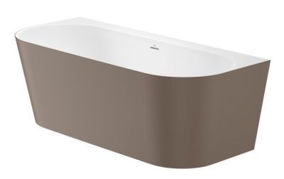 ROCA RAINA Долепена до стената вана от Stonex® 1800 x 800мм Включва click-clack клапа и сифон КАФЕ 