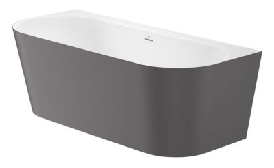 ROCA RAINA Долепена до стената вана от Stonex® 1700 x 750мм Включва click-clack клапа и сифон ОНИКС