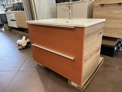 Terracota водоустойчив мебел за баня с две чекмеджета и дръжки хром мат