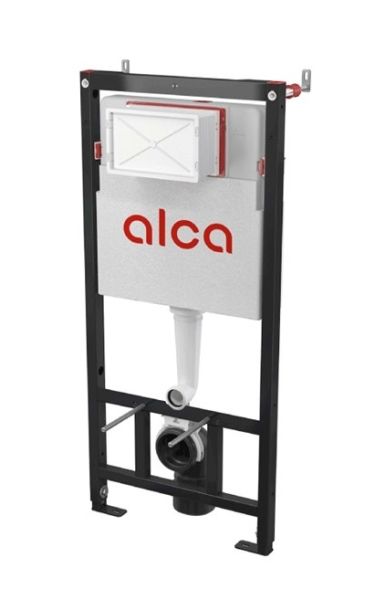 ALCA Комплект структура за вграждане с бял бутон и тоалетна с капак AM101/1120 M670 /ICC 3755
