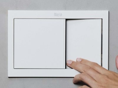 DUPLO S Бутон за вградено казанче PS1 Dual хром