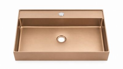 AVENIR Steel Умивалник стенен 58/38/11 ROSE GOLD МАТ PVD с отвор за смесител