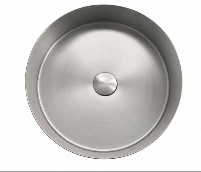 AVENIR Steel Умивалник Ф 380 върху плот HROM MAT PVD