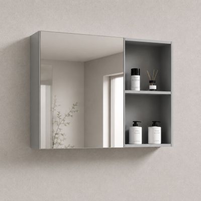 ALU Комплект горна и долна мебел за баня с умивалник 70 cm - Grey