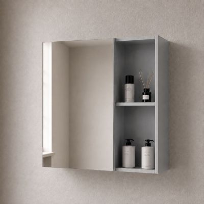 ALU Комплект горна и долна мебел за баня с умивалник 60 cm - Grey