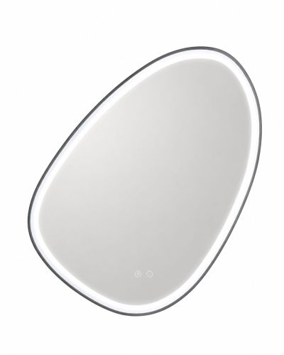 LUCENA Обло огледало с LED осветление 60х80см рамка GREY MATT