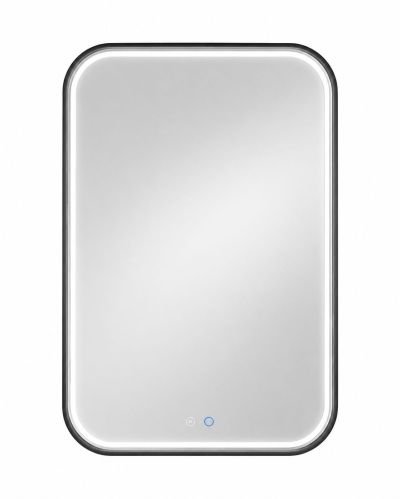 LORCA Правоъгълно огледало с периферно LED осветление 60x80 cm рамка - BLACK MAT