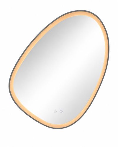 LUCENA Обло огледало с LED осветление 60х80см рамка GREY MATT