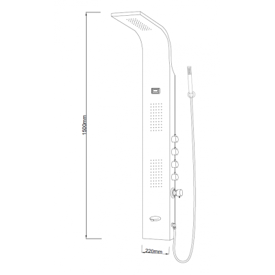 Хидромасажен панел ICSH 3022 W