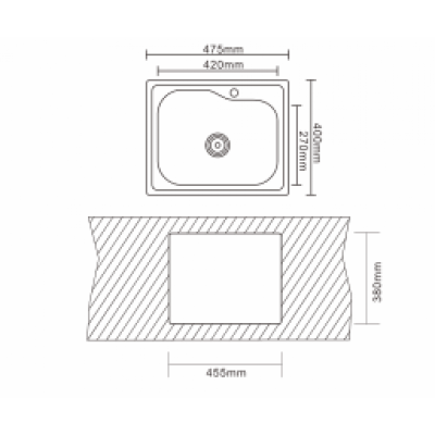 Кухненска мивка алпака ICK 4740 DECOR