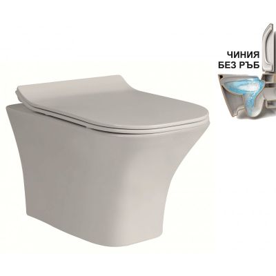 Конзолна тоалетна чиния ICC 3435W SLIM