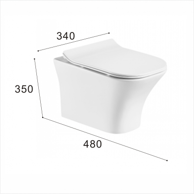 Конзолна тоалетна чиния ICC 3435W SLIM