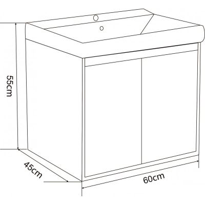 Мебели за баня PVC » ICP 6055 WOODEN