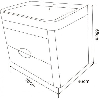 Мебели за баня PVC » ICP 7046WOODEN