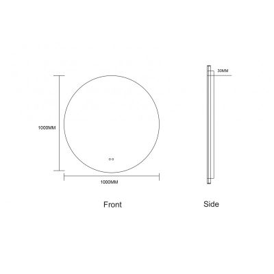 LED огледало за баня 1495/100 Ø100 см, стъкло