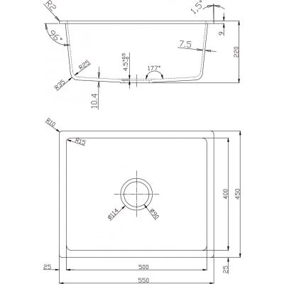 Гранитна мивка  ICGS 8274B