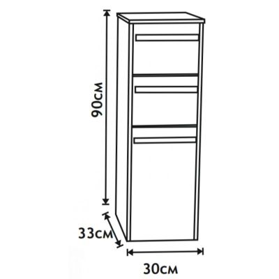 Колона за баня ICP 904650 - ЧЕРНО И БЯЛО