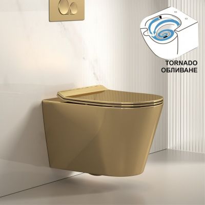 Конзолна тоалетна чиния ICC  5237GOLD TORNADO