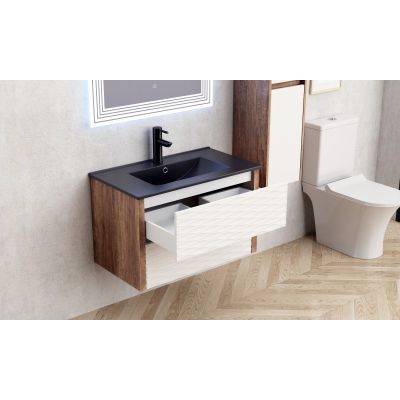 Мебели за баня PVC » ICP 8043 + МИВКА ICC 8066B ЧЕРЕН МАТ