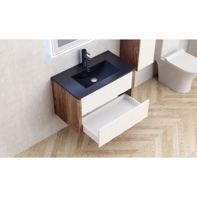 Мебели за баня PVC » ICP 8043 + МИВКА ICC 8066B ЧЕРЕН МАТ