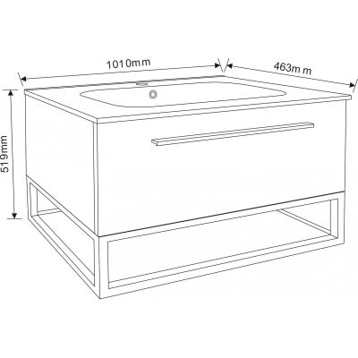 Мебели за баня ICP 10050WOODEN