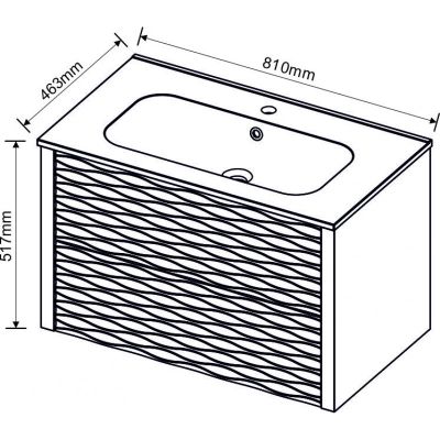 Мебели за баня PVC » ICP BG 8043 + МИВКА ICC 8066 БЯЛ ГЛАНЦ
