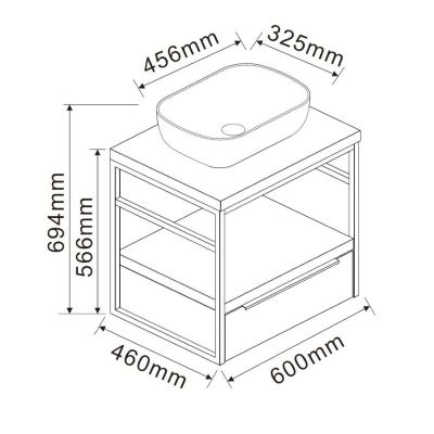 Мебели за баня ICP 6056-039 КОМО