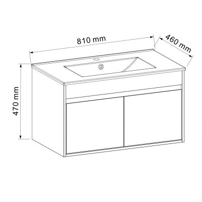 KD PVC ШКАФ ЗА БАНЯ AKADIA 8045-45