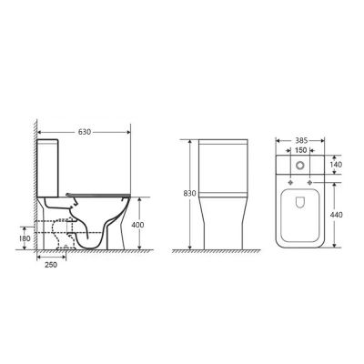 МОНОБЛОК 7837P UF SLIM ELETTRA ЗАДНО ОТТИЧАНЕ