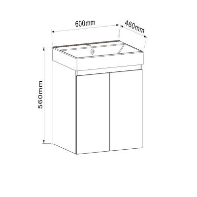 PVC ШКАФ ALDENE-60 5155-60W