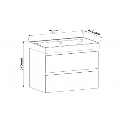 PVC ШКАФ BELLINI-75 6039-75