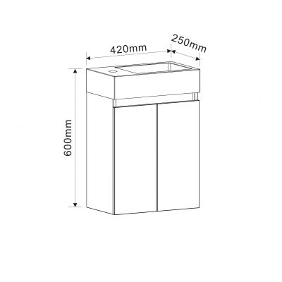 COMPACT МЕБЕЛ ЗА БАНЯ 4241 К-КТ С УМИВАЛНИК