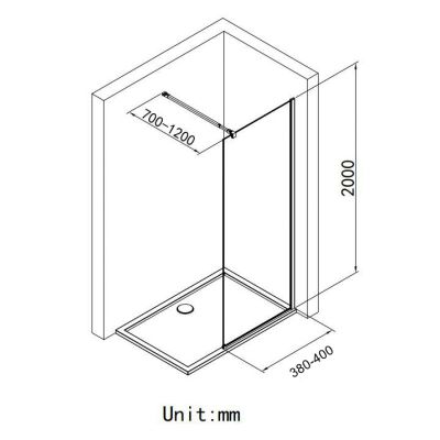 СТАЦИОНАРЕН ПАРАВАН CRISTINA CHROME 40*200 125TR-40C
