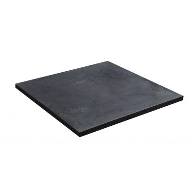 Душ корито Rough 9010RS-3 90×90×4 см, matt dark grey, каменна смола