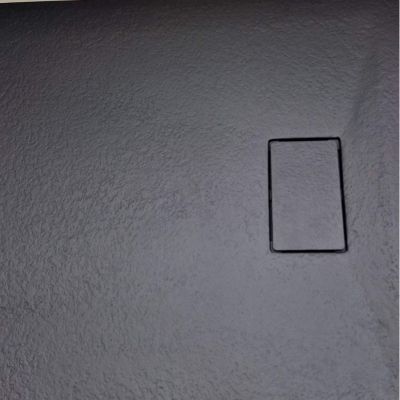 Душ корито Rough 9010RS-3 90×90×4 см, matt dark grey, каменна смола